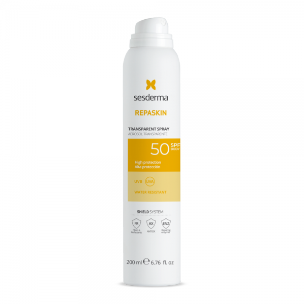 Repaskin Aerosol Transparent Spray SPF 50, 200 ml. - Sesderma 