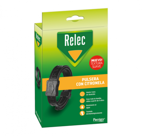 Relec Pulsera Citronela Negro. - Perrigo