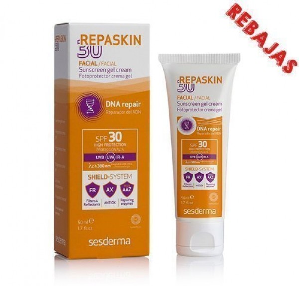 Repaskin Fotoprotector Facial SPF30 Tacto Seco, 50 ml. - Sesderma 