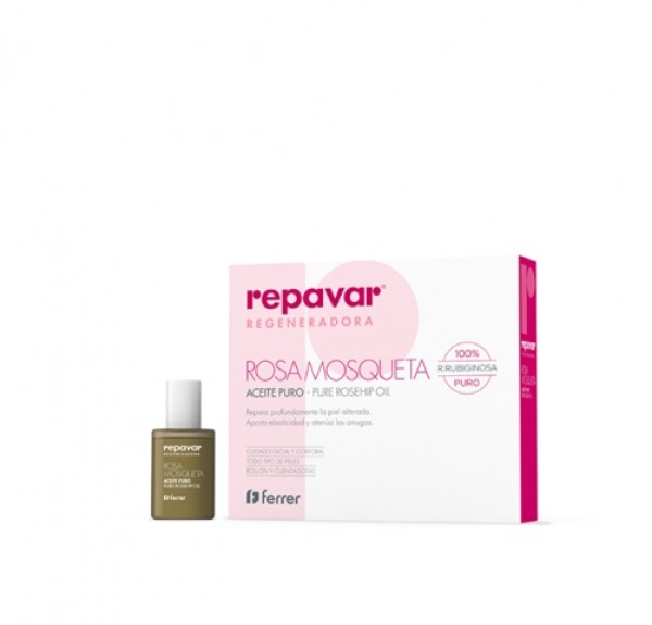 Repavar® Regeneradora Aceite 100% Puro de Rosa Mosqueta Rubiginosa, 15 ml. - Ferrer