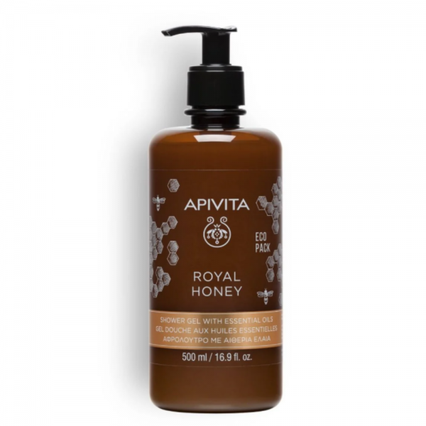 Royal Honey Gel de Baño con Aceites Esenciales con Miel, 500 ml. - Apivita