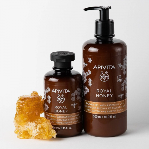 Royal Honey Gel de Baño con Aceites Esenciales con Miel, 500 ml. - Apivita