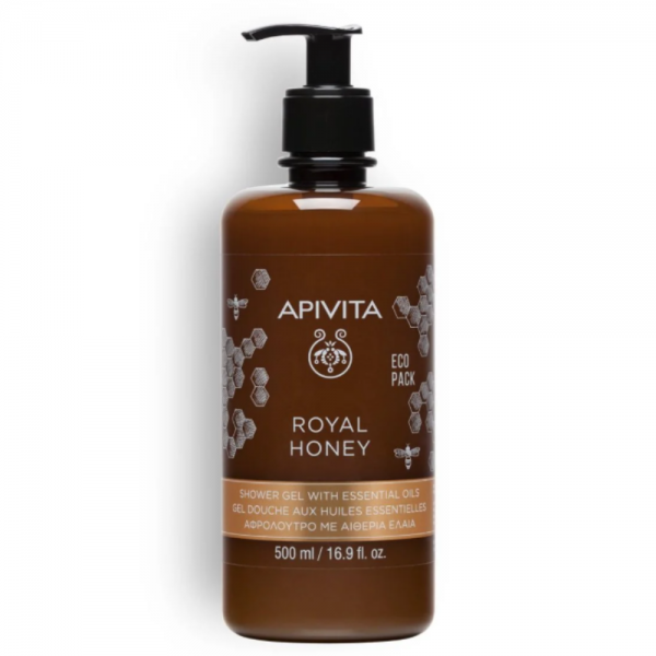 Royal Honey Gel de Baño con Aceites Esenciales con Miel, 500 ml. - Apivita