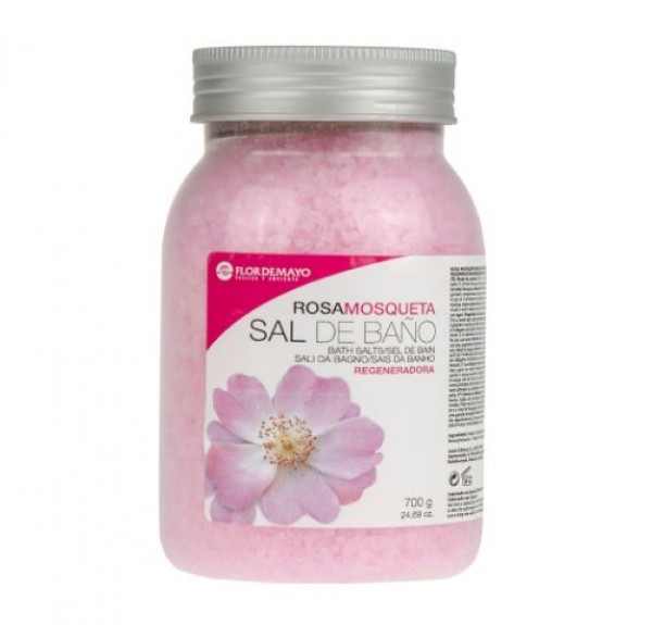 Sal de Baño Rosa Mosqueta, 650 g. - Flor de Mayo