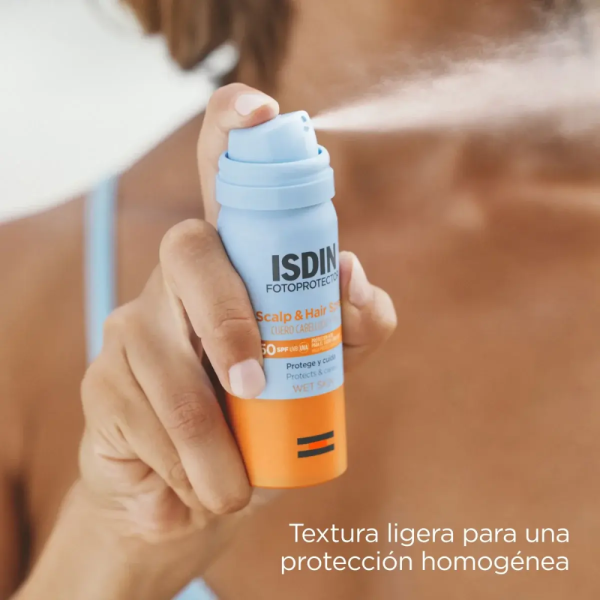 Fotoprotector Scalp & Hair Spray Cuero Cabelludo y Pelo SPF50 Wet Skin 50  ml. - ISDIN