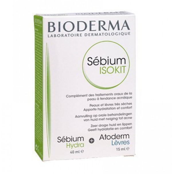 Sebium ISOKIT: Sebium Hydra, 40 ml. + Atoderm Labios, 15 ml. - Bioderma