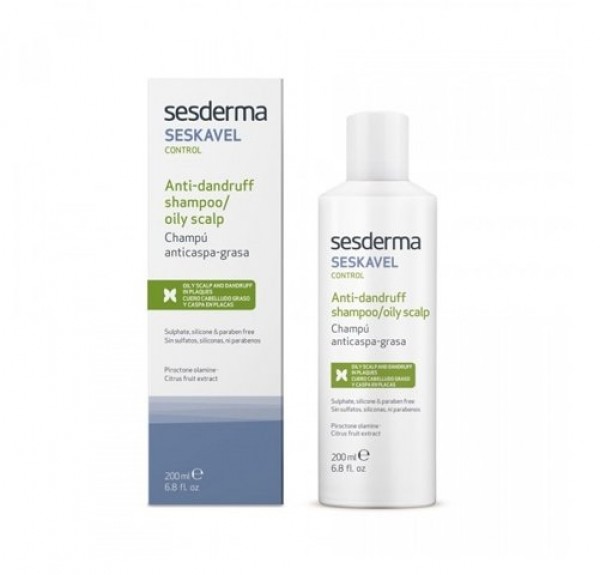 Seskavel Champú Anticaspa Grasa, 200 ml. - Sesderma