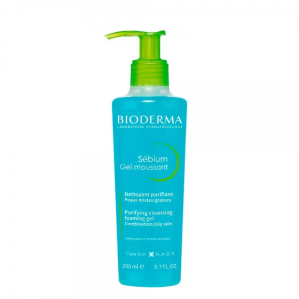 Sébium Gel Moussant con Dosificador, 200 ml. - Bioderma