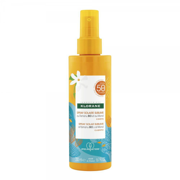Spray Solar Sublime SPF 50, 200 ml. - Klorane