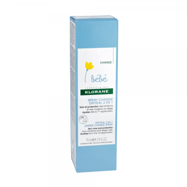 Spray para Cambio de Pañal Eryteal 3 en 1, 75 ml. - Klorane 