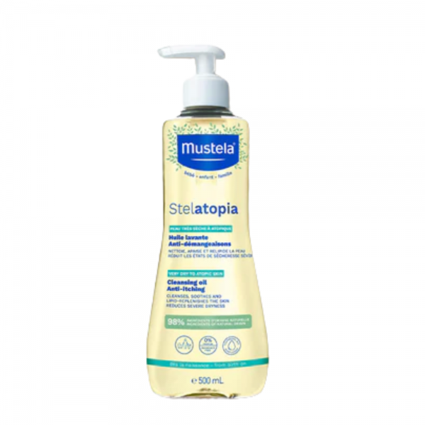Stelatopia Aceite de baño y ducha con Girasol BIO, 500 ml. - Mustela