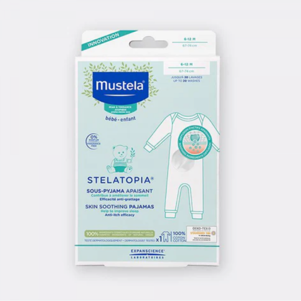 Stelatopia Pijama de Alivio, 6-12 meses. - Mustela