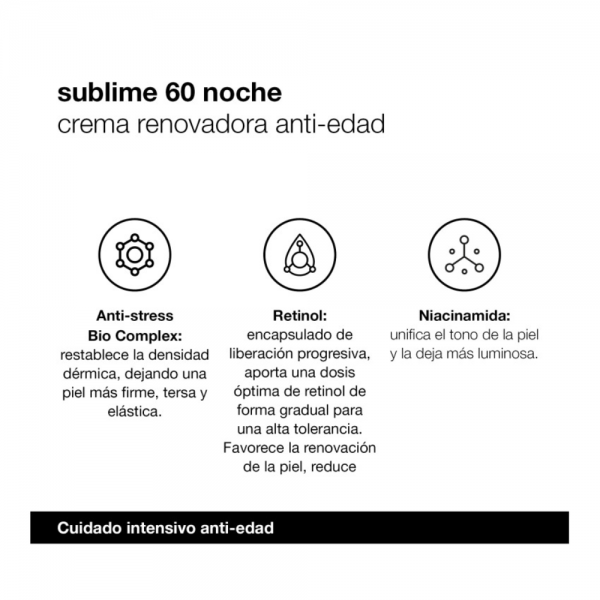 Sublime 60 Noche Crema Renovadora Anti-edad, 50 ml. - Bella Aurora