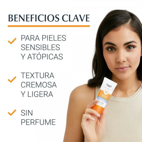 Sun Face Sensitive Protect Crema FPS50+, 50 ml. - Eucerin