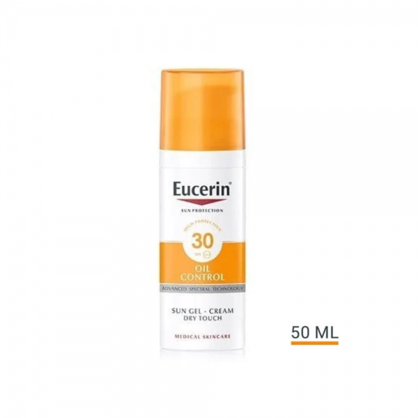 Sun Face Gel Crema Oil Control Dry Touch FPS30, 50 ml. - Eucerin