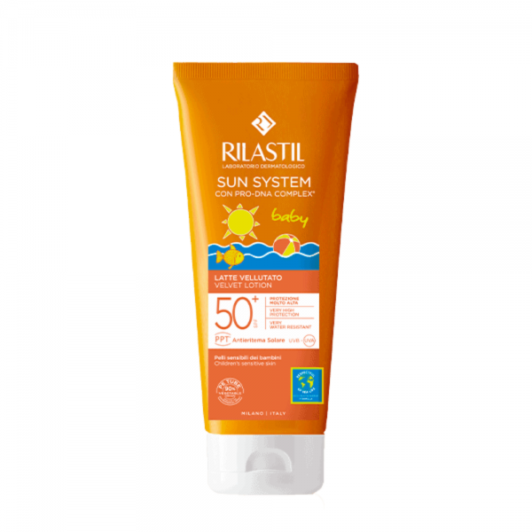 Sun System Loción Velvet Baby SPF50+, 200 ml. - Rilastil