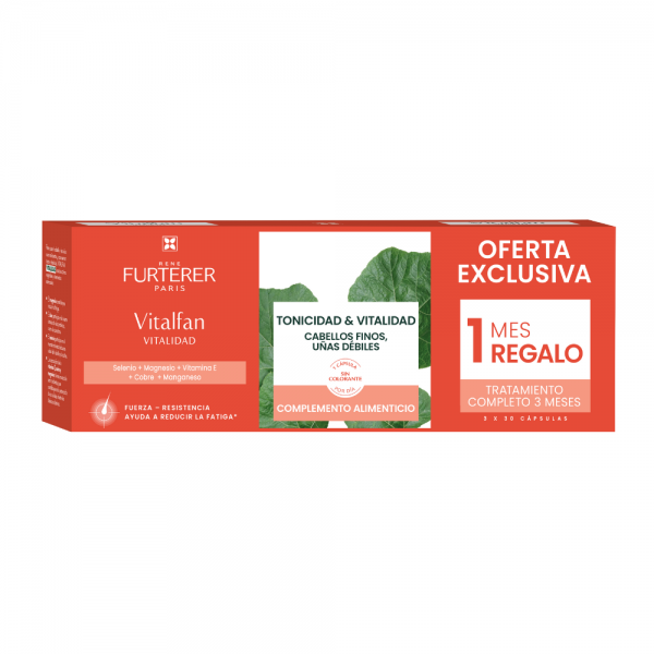 Trio Vitalfan Vitalidad Cabello y Uñas, 90 Caps. - René Furterer