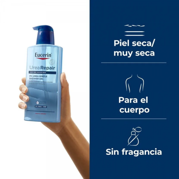 UreaRepair Gel de Baño Suave 5% Urea, 400 ml. - Eucerin