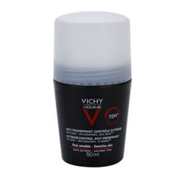 Vichy Homme Desodorante Bola Anti-Transpirante Control Extremo, 50 ml. - Vichy
