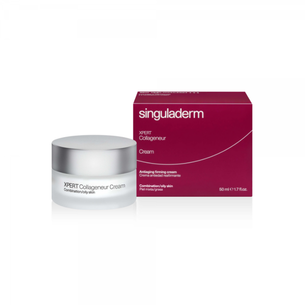 Xpert Collageneur Crema Reafirmante Antiedad Piel Mixta y Grasa, 50 ml. - Singuladerm