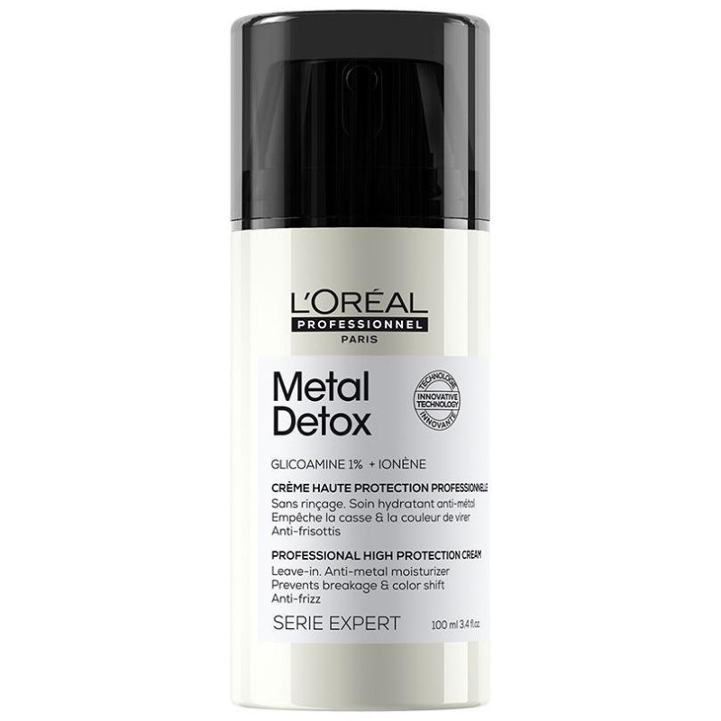 Metal Detox Crema Profesional sin Aclarado de Alta Protección para Cabello Dañado 100 ml - L'oral