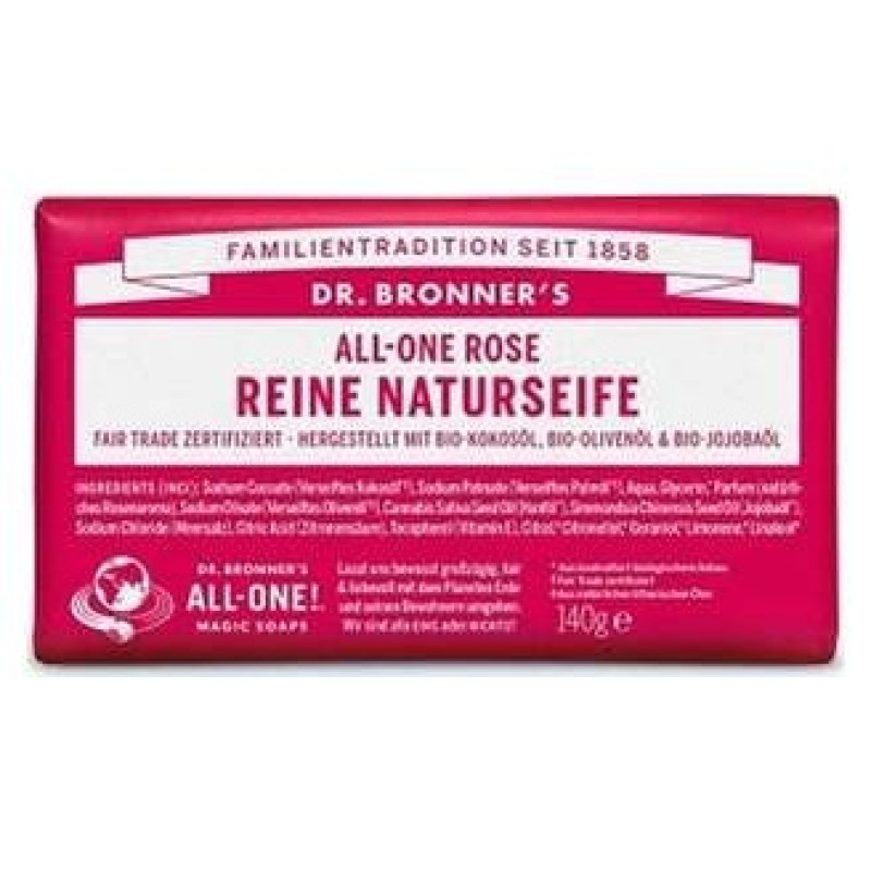 Jabon en Pastilla Rosas 140gr - Dr. Bronners