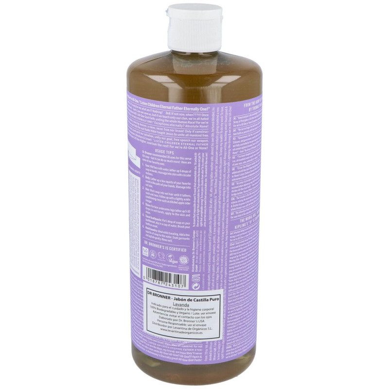 Dr. Bronner's Jabón Líquido Lavanda Bio 945ml - Dr. Bronners