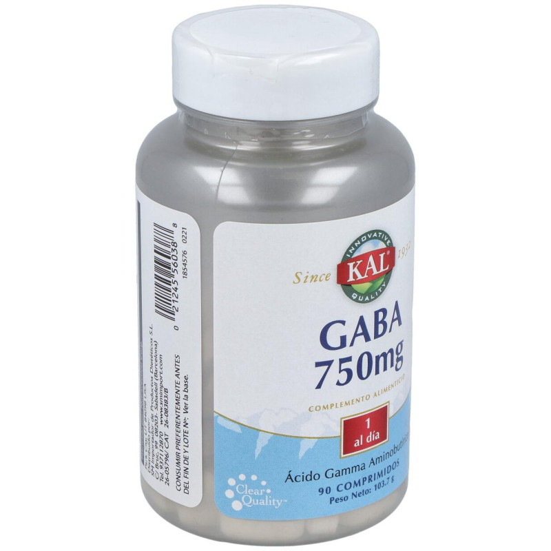 Gaba 750 mg - 90 Comprimidos - Solaray