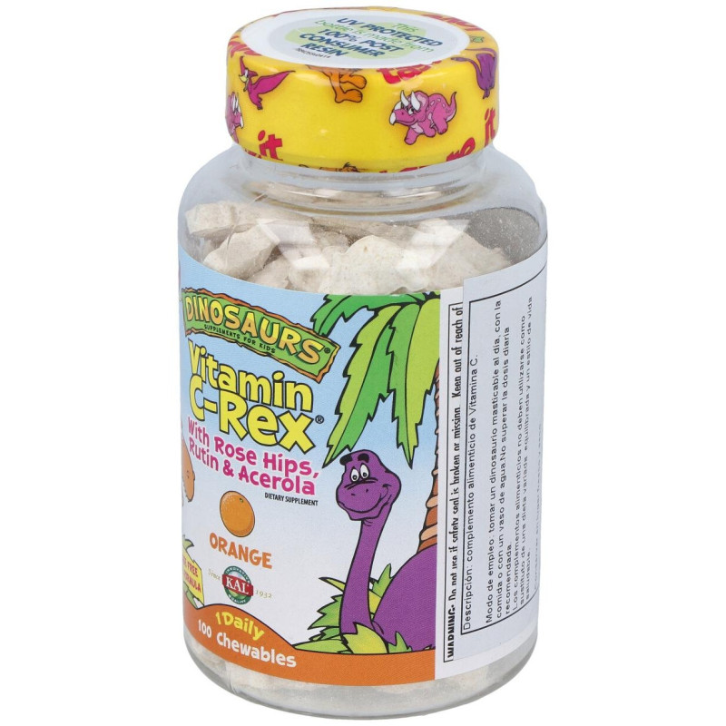 Vitamina C Rex 100 Dinosaurios Masticables Kal - Solaray