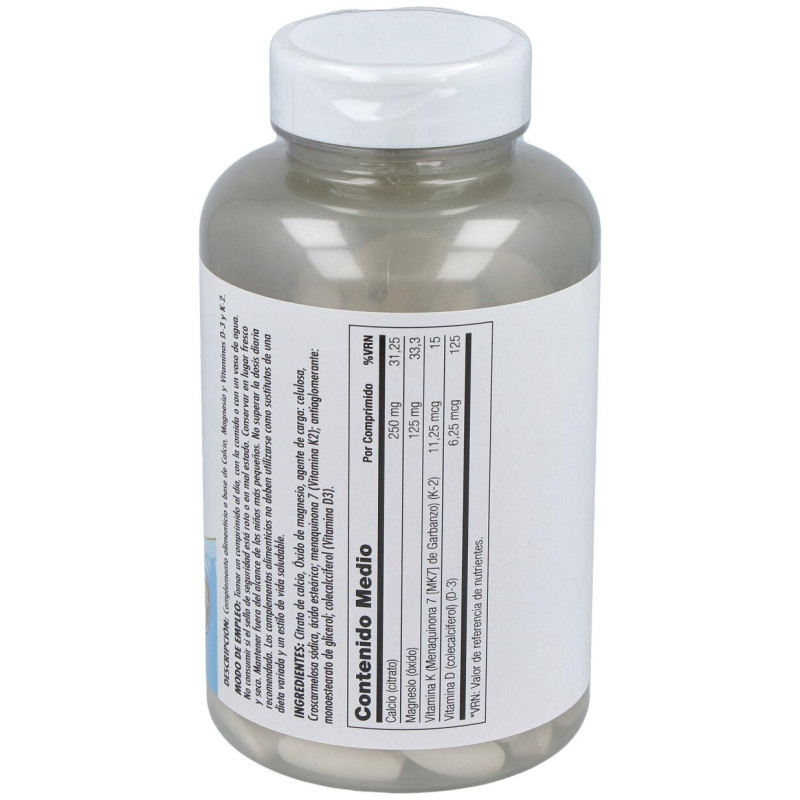 Ultra Cal Citrate + K2 120compr - Solaray