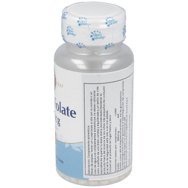 Metil Folate 800mcg. 90comp - Solaray