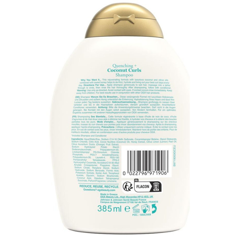 Quenching Coconut Curls Shampoo 385ml - Ogx