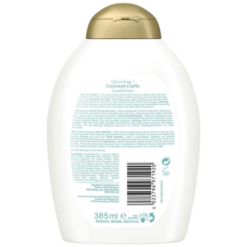 Quenching Coconut Curls Conditioner 385ml - Ogx