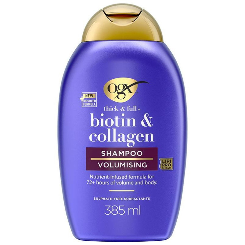 Champú, sin Sulfatos Ni Parabenos, con Biotina y Colágeno, para Pelo Fino 385 ml - Ogx