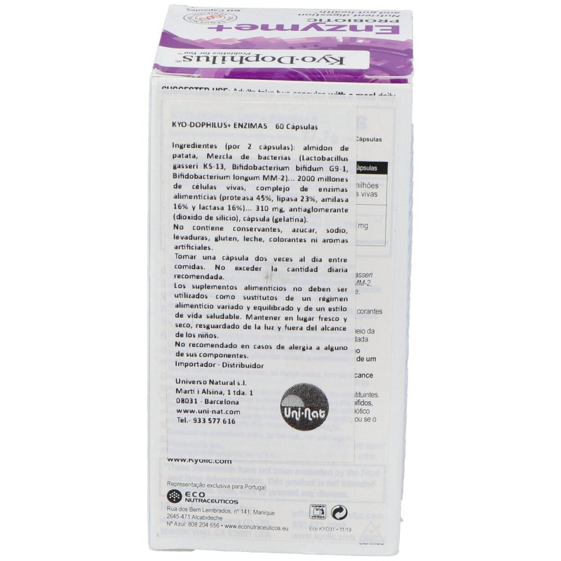 Kyo - Dophilus con Enzimas 60cap - Universo Natural