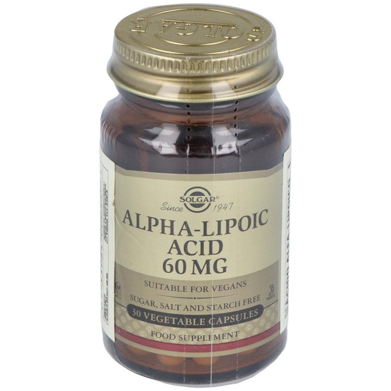 Ácido Alfa - Lipoico 60mg 30vcaps - Solgar