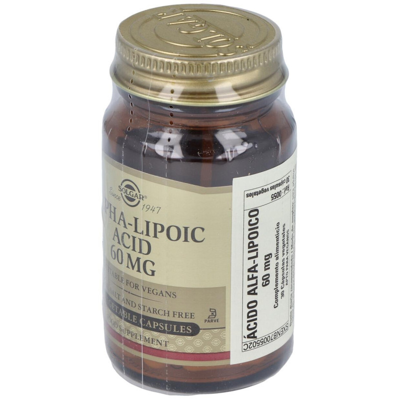 Ácido Alfa - Lipoico 60mg 30vcaps - Solgar