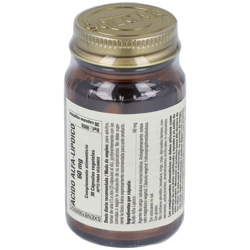 Ácido Alfa - Lipoico 60mg 30vcaps - Solgar