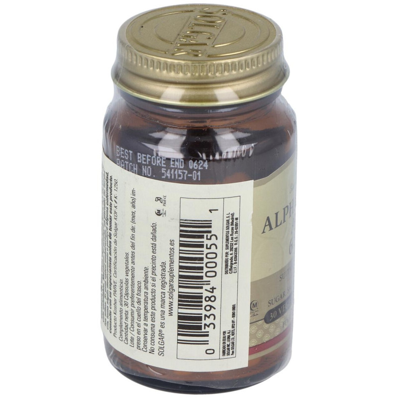 Ácido Alfa - Lipoico 60mg 30vcaps - Solgar