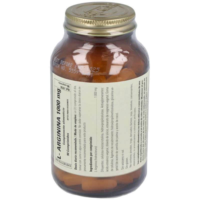 Larginina 1000 mg 90 Comprimidos - Solgar