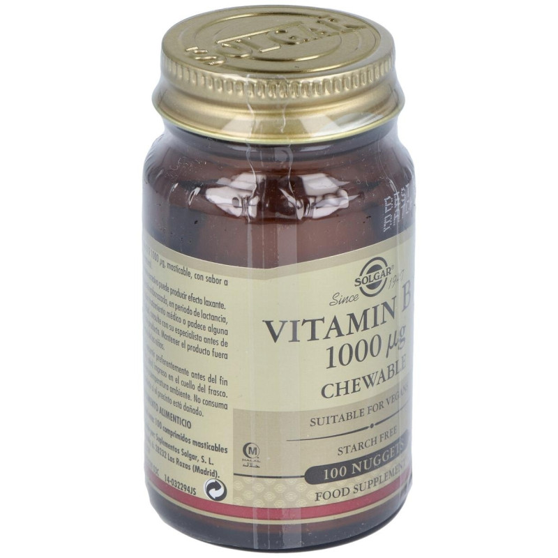 Vitamina B12 Cianocobalamina 1000mcg. 100comp.mast - Solgar