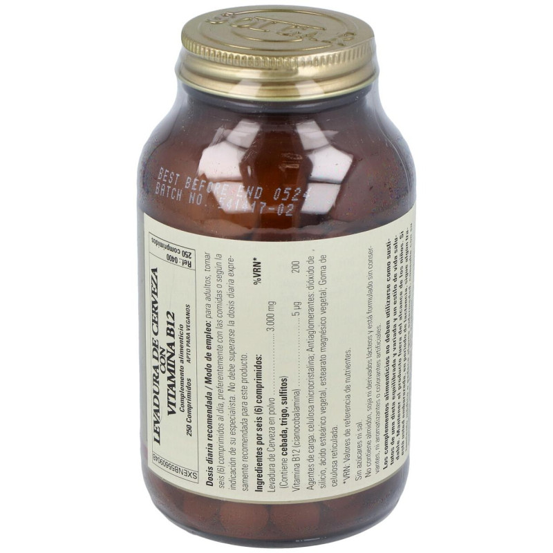 Levadura de Cerveza con Vitamina B12 250comp - Solgar