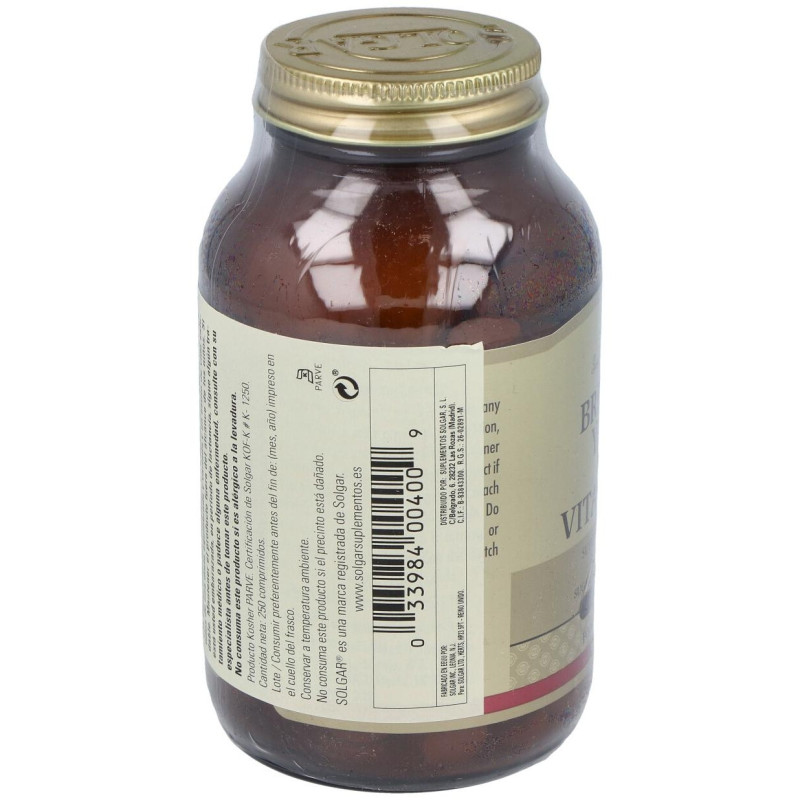 Levadura de Cerveza con Vitamina B12 250comp - Solgar