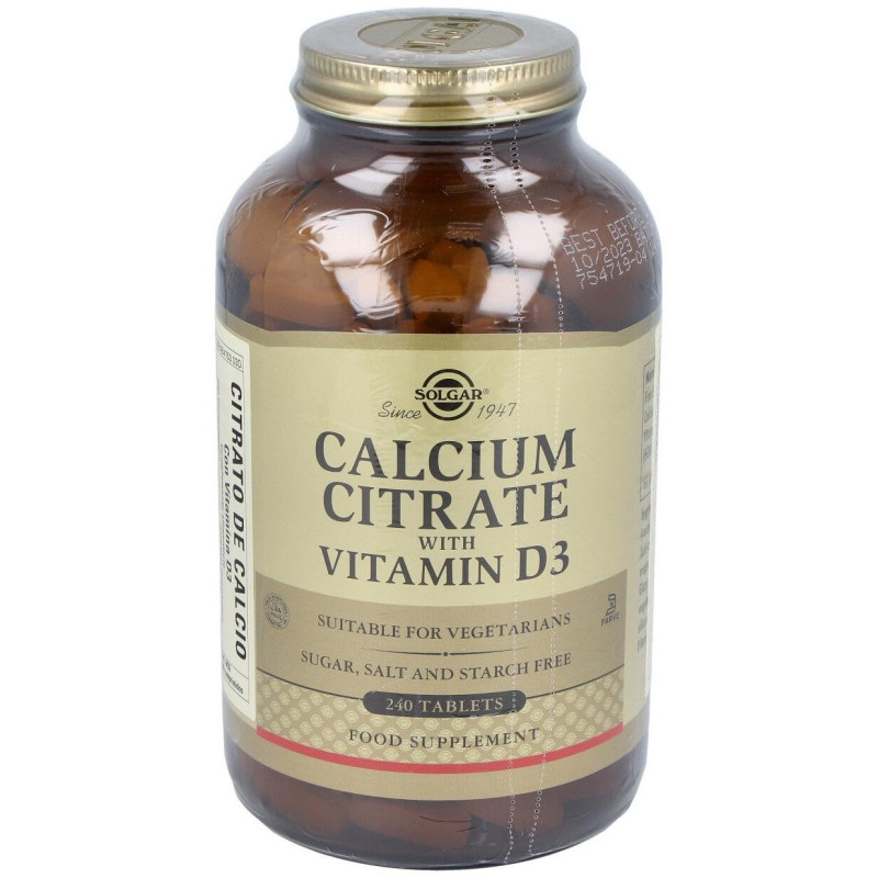 Citrato de Calcio con Vitamina D3 240comp - Solgar