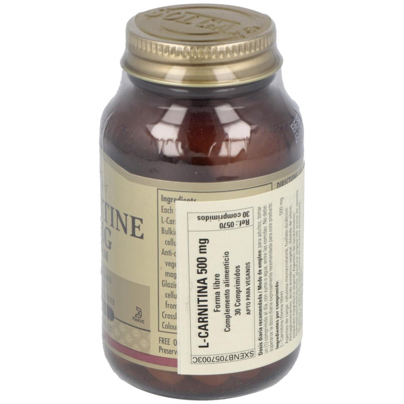 L - Carnitina 500mg. 30comp - Solgar