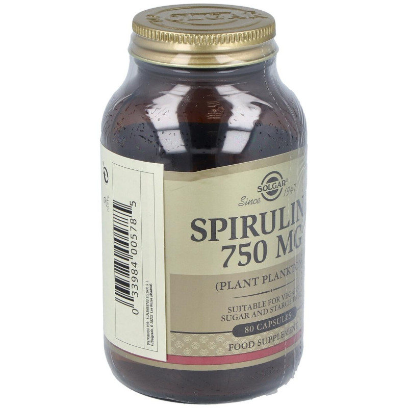 Espirulina Vegetariana 80cáps 750mg - Solgar