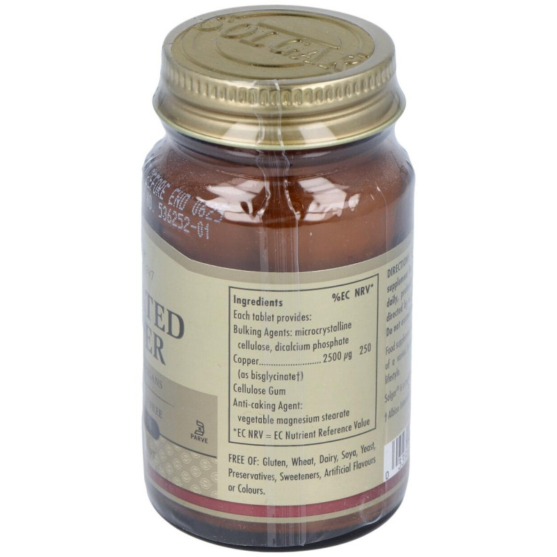 Cobre Quelado 100 Comp - Solgar