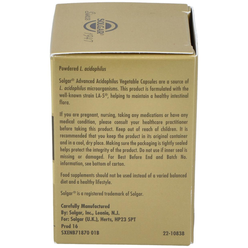 Ácidophilus Avanzado 50cap - Solgar