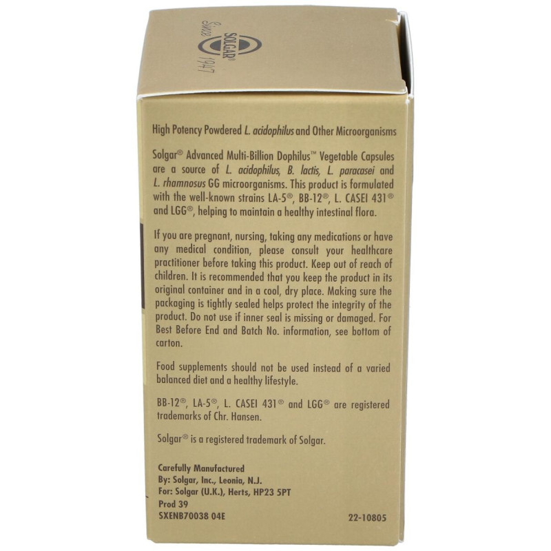 Solgar Advanced Multi-Billion Dophilus 60Vcaps