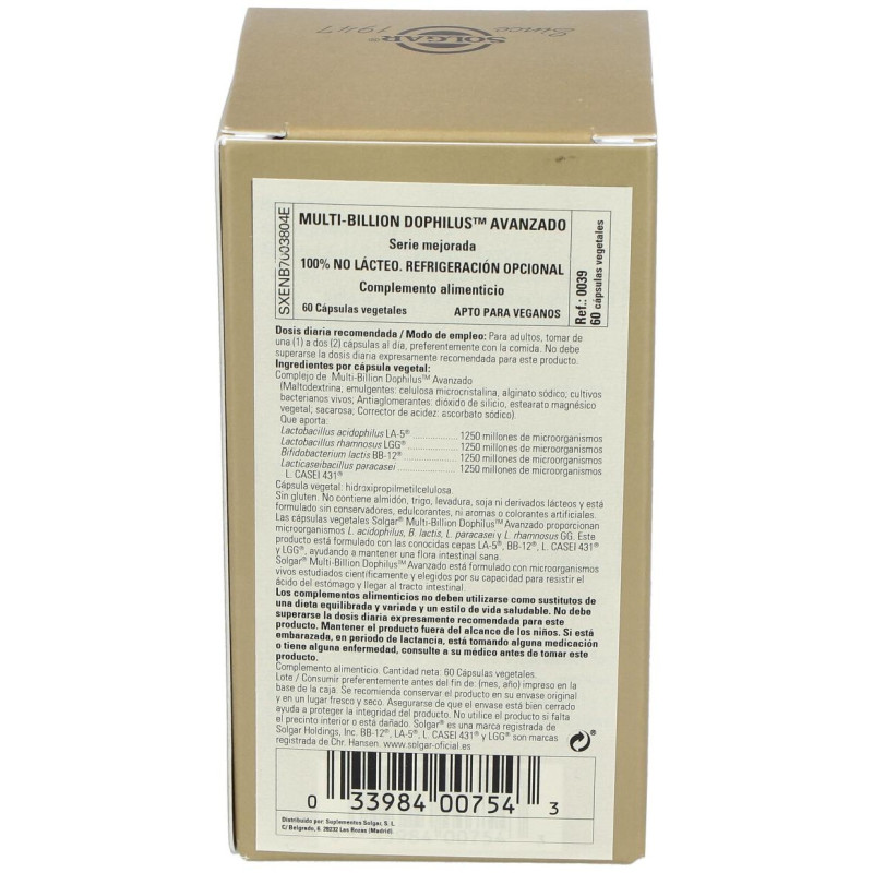 Solgar Advanced Multi-Billion Dophilus 60Vcaps